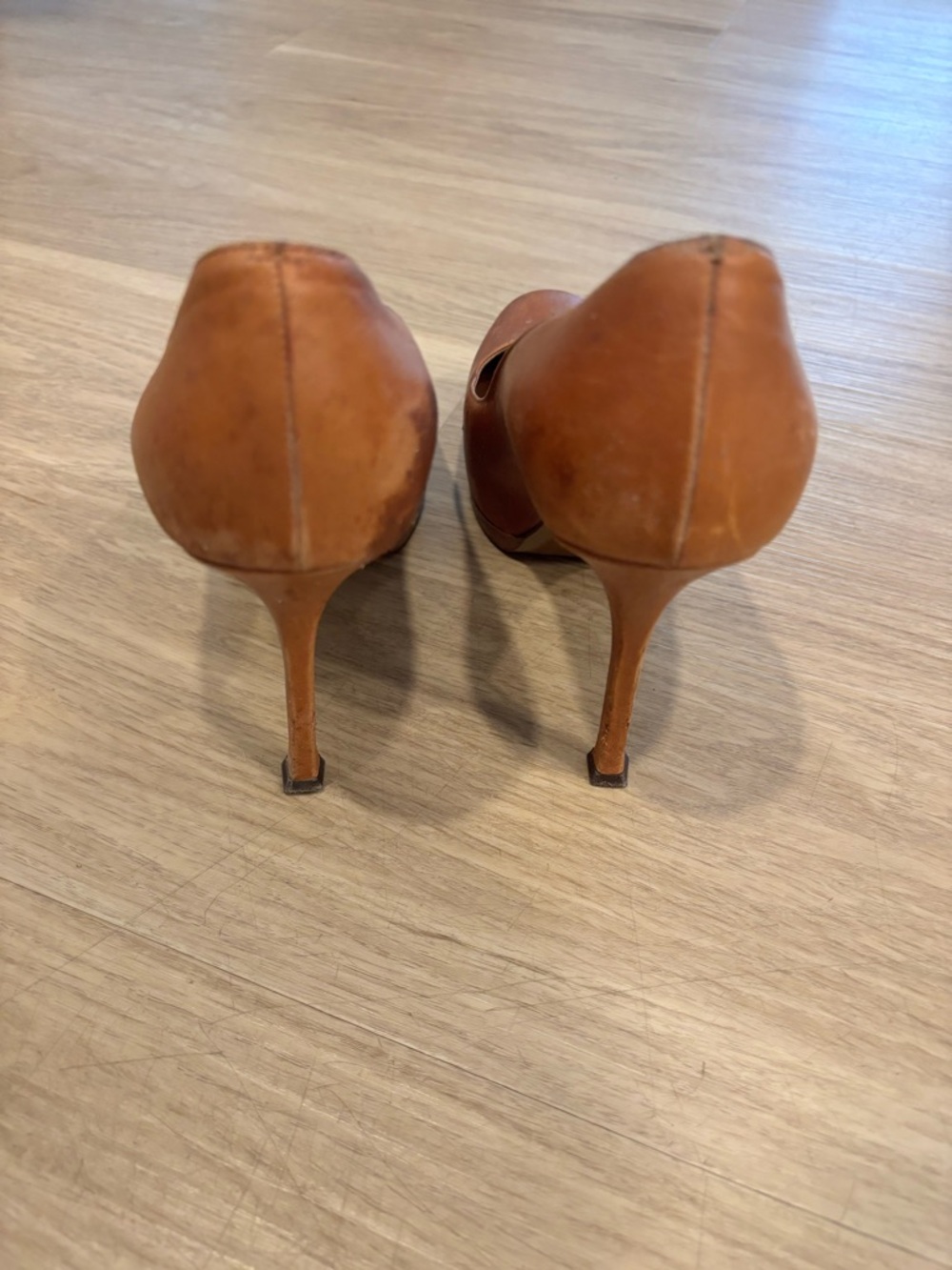Yves Saint Laurent YSL Tribtoo Platform Heels Pumps Shoes Brown Leather 37  $995 - Picture 6 of 9